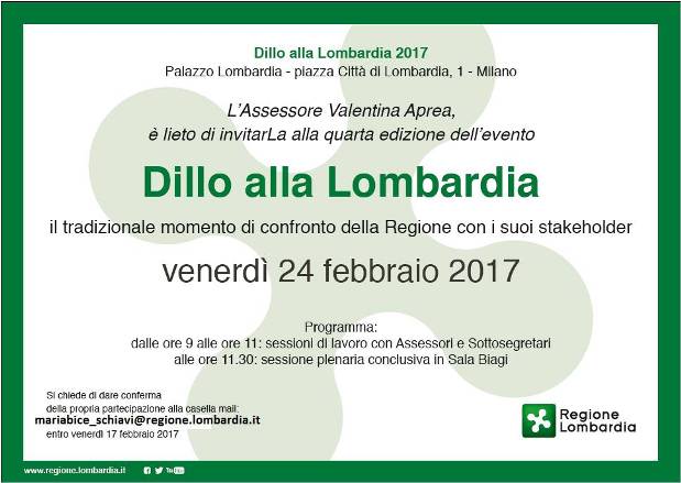 “DILLO ALLA LOMBARDIA” 2017