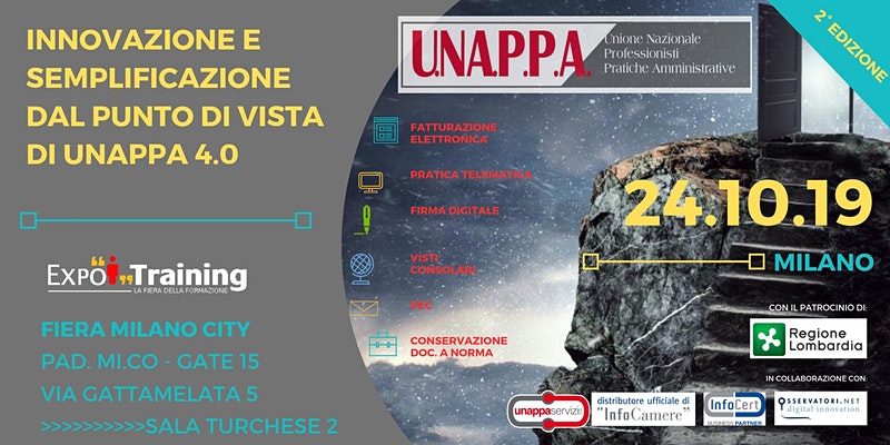 2° EDIZIONE INNOVAZIONE E SEMPLIFICAZIONE “DAL PUNTO DI VISTA UNAPPA 4.0”