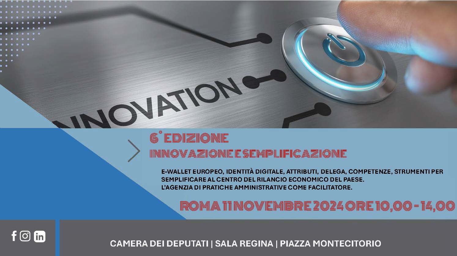 6° Edizione INNOVAZIONE E SEMPLIFICAZIONE – 11 Novembre 2024